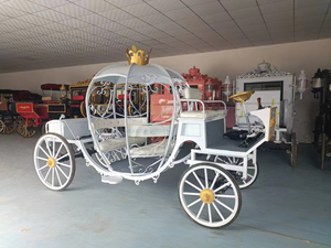 Carruaje de Calabaza de Princesa, Vehículo Turístico de Paseo, <span class=keywords><strong>Carroza</strong></span> de <span class=keywords><strong>Caballos</strong></span> de Hierro de Cuatro Ruedas, Accesorios <span class=keywords><strong>para</strong></span> Películas y Televisión, <span class=keywords><strong>Carroza</strong></span> de <span class=keywords><strong>Boda</strong></span> - Product Image 4