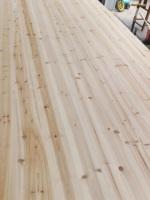 Panneau en bois massif de cèdre chinois aromatique et de sapin chinois, assemblé par joint de doigt et collé sur le côté, pour mur et plafond de sauna