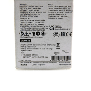 Promotion Siemens 3LD2203-0TK53 3LD2 Interrupteur de coupure de charge Dispositif d'isolement industriel de haute qualité - Product Image 2