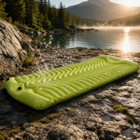 Matelas gonflable d'extérieur avec pompe à pied, coussin d'air ultra-léger, tapis de couchage de camping résistant à l'humidité, chaise longue