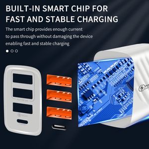 Best Selling 4 Ports Charger Fast Charging <b>USB</b> Charger Type C Charging PD Charger for Phones - Product Image 6