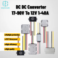 Convertisseur abaisseur DC-DC 20-90V vers 12V, module Buck 24V 36V 48V 60V 72V vers 12V 1-40A, transformateur DC pour voiture