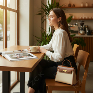 RZCK Sacs Portés Épaule et Travers en Toile et Cuir PU <span class=keywords><strong>Vintage</strong></span> et Sur Mesure pour Femmes, Sacs à Main Classiques à Poignée Supérieure - Product Image 4