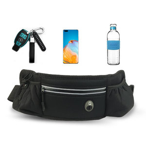 Riñonera Deportiva Negra de Poliéster Impermeable para Correr, con Bolsillo con Cremallera para Teléfono, para Hombres y Mujeres - Product Image 5