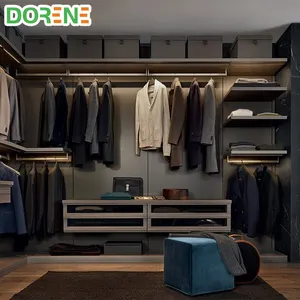 2021 Dorene现代青年塑料定制多功能木质柔性浮动墙开放式Almirah卧室衣柜壁橱