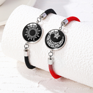 Dazgirl Hot sale long distance sun and moon touch couple light up bracelet