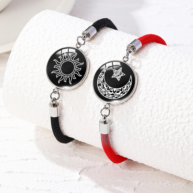 Dazgirl Hot Sale Long Distance Sun and Moon Touch Couple Light up Bracelet