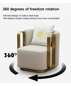 Ghế xoay phòng khách sang trọng, chất liệu nhung, khung thép không gỉ, khuyến mãi nóng - Product Image 4