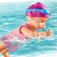 Poupée de bain en Silicone vinyle, jouet de baignoire interactif, cadeau pour enfants, amusant, pour l'été, à piles, 13 pouces