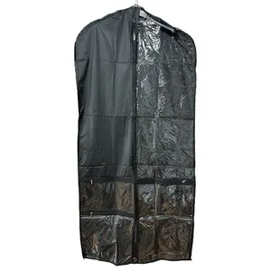 Sympathybag Black Suit and Dress Travel and Storage Garment Bag printing logo Eco cover uniform gown bags