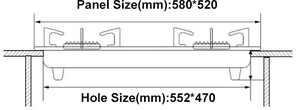 Support de casserole en <span class=keywords><strong>fonte</strong></span> céramique, plaque de cuisson à gaz 5 brûleurs en verre trempé, plaques de cuisson électriques pour hôtels, foyers, cuisinières à gaz GPL/GN - Product Image 6