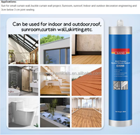 Sellador de Silicona Elastomérico Monocomponente Estructural Neutro SANVO, Adhesivo Anti-Infiltraciones para Uso en Construcción, Ventanas, Puertas y Vidrio