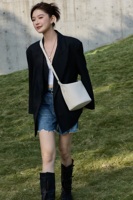 Sac Hobo en Cuir Non Marqué, Sac à Main Souple Grainé pour le Quotidien, Marque Privée, Vente en Gros pour Boutiques (Royaume-Uni, France)