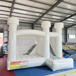 Château <span class=keywords><strong>gonflable</strong></span> Douerfei DDF-163 en PVC blanc pastel, 4x4m, château <span class=keywords><strong>gonflable</strong></span> d'intérieur, élégant, pour les anniversaires d'enfants, les baby showers, les événements - Product Image 2