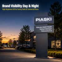 Panneau publicitaire LED autoportant extérieur, cadre en aluminium, étanche, haute luminosité pour centre commercial, parking