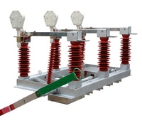 Desconector de carga montado en poste para exteriores, interruptor de banda aislador, interruptor giratorio único de 33KV, HORIZONTAL 2500A