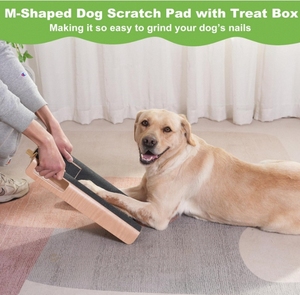 Luxury Square Dog <strong>Scratch</strong> <strong>Pad</strong> with Treat Box Durable Board for Nail Care and Comfort Pet Grooming Product - Product Image 3