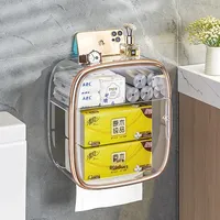 Boîte à mouchoirs murale Xing You Modèle 6002, sans perçage, étanche, en plastique, style nordique, support de rangement pour papier toilette