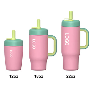 Cute Colorful Custom Logo 12/18/22oz 304 Standard Stainless Steel Vacuum Insulated Spill Resistant <b>Kids</b> Cup Tumbler - Product Image 5