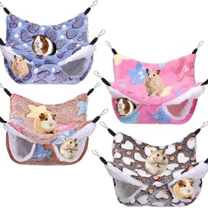 Hamac carré en velours imperméable à double couche isolé pour petits animaux, sac de couchage suspendu pour écureuil et <span class=keywords><strong>hamster</strong></span> - Product Image 5