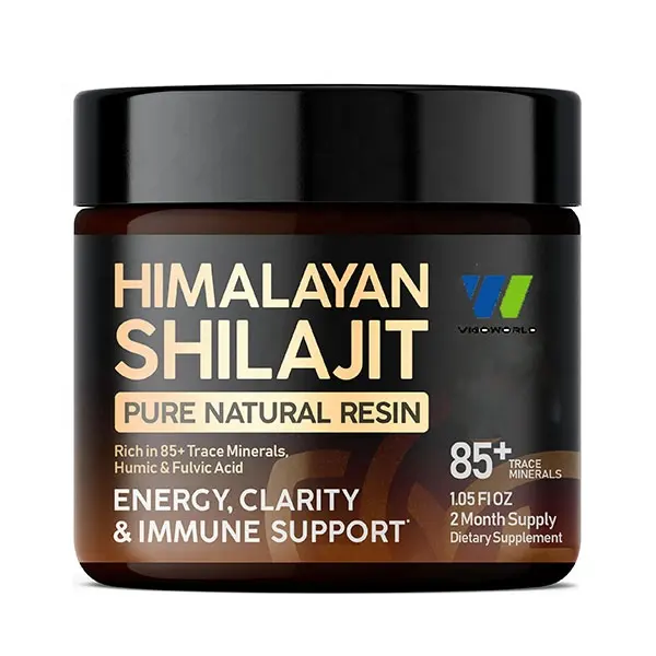 Shilajit de l'Himalaya 500 mg Supplément de résine naturelle pure Hommes Femmes 85 + Trace Minéraux Acide Fulvique Complexe Énergie Gummy Candy