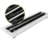 Diffuseur linéaire encastré carré moderne et industriel personnalisé pour la ventilation de plafond HVAC en aluminium