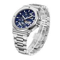 Montre squelette pour hommes, automatique, marque de luxe, mécanique, personnalisée, automatique