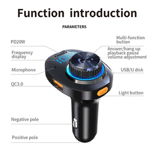 Xu Hướng Sản Phẩm Mới Đến Phụ Kiện Xe Hơi Đầy Màu Sắc Đèn Hands Miễn Phí 20W Siêu Nhanh Sạc Kép USB Car Charger - Product Image 3