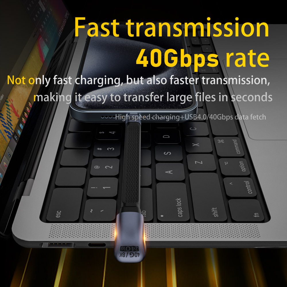 Highest Power 240W HD 8K Audio Conversion 40Gbps Type C Male to USB C Male Data Cable Connect Pad Phone FPC 13CM Charging Wire · image 3