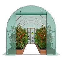 Serre à pied dans la serre Tunnel de jardin pour plantes Abri de stockage PE Couverture 4.5x2x2m