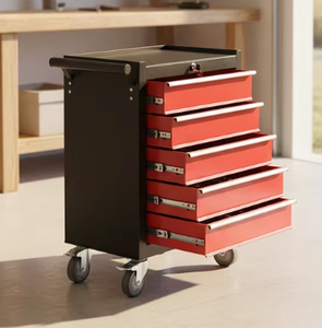 Coffre à outils robuste en acier laminé à froid, <span class=keywords><strong>armoire</strong></span> de rangement pour garage, établi, chariot à outils d'atelier, OEM/OBM, verrouillable, antivol, 300 kg - Product Image 4