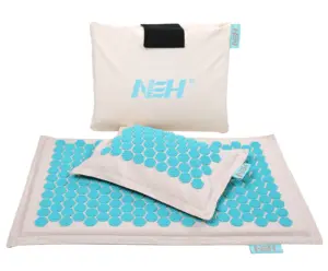 Fleur de vie massage tapis d'acupression et oreiller ensemble équipements de physiothérapie pour massa akupressurmatte avec clou à pointe