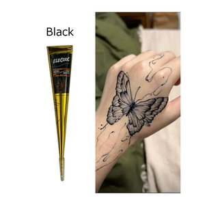 อินเดียเฮนน่าทรงกรวยกึ่งถาวรศิลปะบนร่างกายกรวย<span class=keywords><strong>สัก</strong></span>แบบชั่วคราวหมึกศิลปะร่างกายวางบน<span class=keywords><strong>แขน</strong></span>สีน้ำตาลแดง - Product Image 4