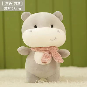 Venta al por mayor de juguetes de peluche de animales del bosque personalizados tela suave León hipopótamo dinosaurio Piggy <span class=keywords><strong>mascota</strong></span> para aliviar el estrés regalos PP algodón - Product Image 6