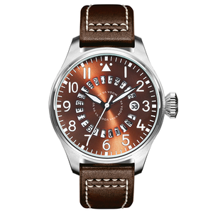 Montre à quartz pour homme, cadran circulaire avec date, bracelet en cuir, montre-bracelet tendance pour affaires, étanche, minimaliste - Product Image 4