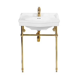 Meuble-lavabo de salle de bain 24 pouces avec <span class=keywords><strong>vasque</strong></span> rectangulaire en céramique blanche, meuble-lavabo autoportant 62 cm - Product Image 6