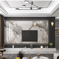 Vente en gros 3D flexible style marbre feuilles de plastique PVC panneaux de marbre plaques panneaux muraux pour la maison TV décoration murale