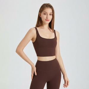 Top Deportivo Corto para Mujer al por Mayor con Doble Tirante Fino, Espalda Descubierta, Cuello Redondo, Sin Mangas, para Pilates, Correr y Fitness - Product Image 3