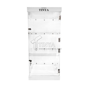 Vitrine en acrylique <span class=keywords><strong>avec</strong></span> portes verrouillables, 3 niveaux, vitrine transparente pour magasin de détail, exposition - Product Image 2
