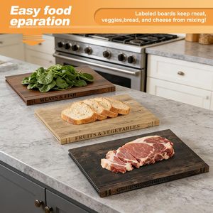 Ensemble de planches à découper en bois d'acacia 100% naturel pour le fromage, le pain et <span class=keywords><strong>la</strong></span> viande, polyvalent, cadeau idéal pour les chefs - Product Image 2