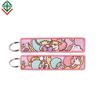 Mini cerceaux vierges de broderie de porte-clés tissés en sergé coloré à la mode pour porte-clés de broderie personnalisé