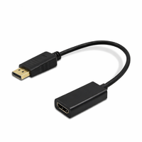 SYONG Adaptor Portabel 4K30Hz Full HD (DP) ke HDMI, Transmisi Video dan Audio Kompatibel dengan Komputer Laptop TV