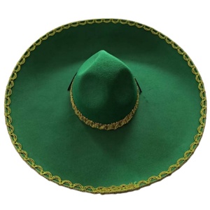 Chapeau Fedora à large bord en feutre réglable pour tenue décontractée, Cinco de Mayo, fête costumée ou carnaval - Product Image 2