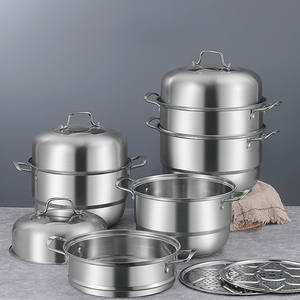 Vaporizador <span class=keywords><strong>de</strong></span> sopa <span class=keywords><strong>de</strong></span> <span class=keywords><strong>triple</strong></span> capa <span class=keywords><strong>de</strong></span> <span class=keywords><strong>acero</strong></span> inoxidable del fabricante Yolecen, olla <span class=keywords><strong>de</strong></span> Cocina <span class=keywords><strong>de</strong></span> Inducción, olla <span class=keywords><strong>de</strong></span> sopa <span class=keywords><strong>de</strong></span> doble espesor con <span class=keywords><strong>fondo</strong></span> compuesto - Product Image 1
