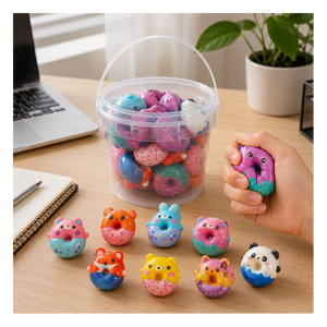 <b>Arcade</b> <b>Claw</b> <b>Machine</b> Cartoon Animal Doughnut Squeeze Toy Slow Rebound Squishy Novelty Collectible Gift Shop Export - Product Image 3