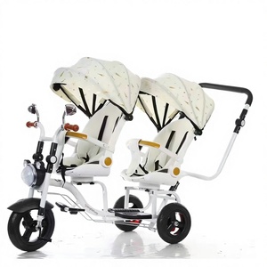 Venta al por mayor de <span class=keywords><strong>triciclo</strong></span> de juguete <span class=keywords><strong>para</strong></span> niños de <span class=keywords><strong>doble</strong></span> asiento de buena calidad <span class=keywords><strong>para</strong></span> gemelos de 2 asientos/<span class=keywords><strong>Triciclo</strong></span> <span class=keywords><strong>para</strong></span> bebés con barra de empuje <span class=keywords><strong>para</strong></span> 3-5 años de edad - Product Image 1
