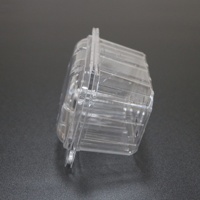 Boîte rectangulaire transparente pour animaux de compagnie, Recyclable, emballage à clapet pour aliments, gâteaux, fruits frais, récipient en plastique pour animaux de compagnie