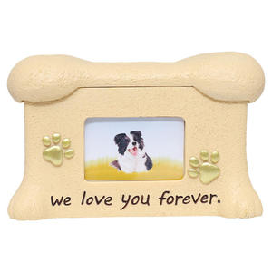 Pet Funeral Supplies New Designer Yellow Resin Coffin Pet <strong>Urns</strong> With Photo Frame for <strong>Cats</strong> and Dogs - Product Image 1