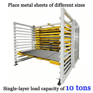 Heavy Duty <strong>Steel</strong> Stacking Racks &amp; <strong>Shelves</strong> Roll Out Drawer Rack for <strong>Stainless</strong> <strong>Steel</strong> Sheet Metal <strong>Storage</strong> - Product Image 2