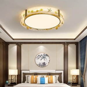 All-Copper Rectangular Chinese Style <b>Ceiling</b> <b>Light</b> Luxury Grand Enamel Zen Style for Living Dining Bedroom New Style - Product Image 6